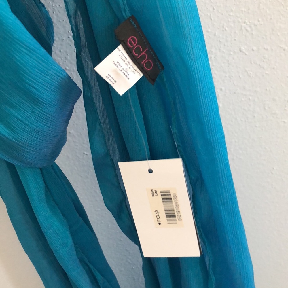 ECHO DESIGN TURQUOISE INFINITY SCARF.